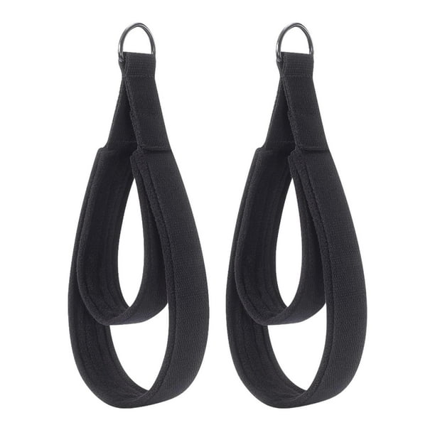 2 correas de doble bucle para Pilates, anillos en D, correas antideslizantes, equipo de ejercicio multifuncional para entrenamiento básico.
