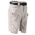 thumbnail image 6 of Cargo Shorts for Men Waterproof Tactical Work Shorts Knee Length Baggy Elastic Waist Hiking Shorts with Pockets Khaki L, 6 of 7