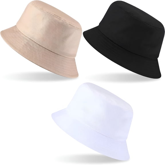 TELOLY 3 Pcs Xxl Bucket Hat for Men Women Large Oversize Summer Beach Cotton Hats
