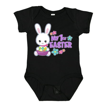 

Inktastic My 1st Easter with Bunny and Easter Basket Girls Baby Bodysuit