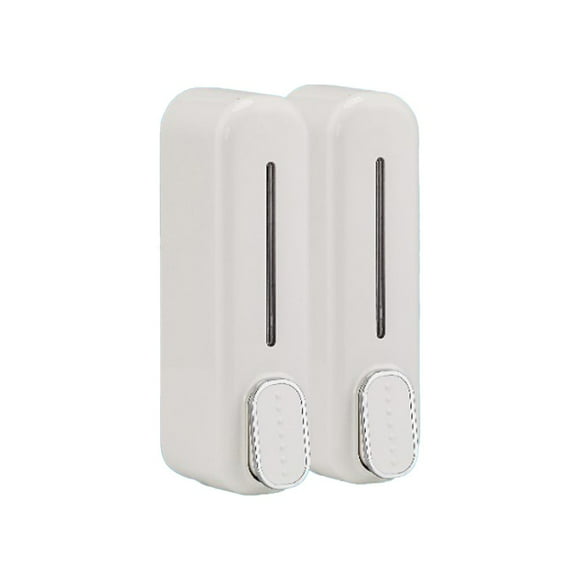 Dispensador de jabón baño montado en la pared gel de ducha champú 350 ml × 2 piezas