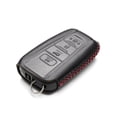 thumbnail image 3 of Vitodeco Genuine Leather Smart Key Fob Case Compatible with Toyota Rav4, Camry, Prius, Highlander, CH-R, Avalon, Toyota 86, Mirai (4 Buttons, Black/Red), 3 of 5