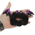 thumbnail image 2 of Unique Bargains 1 Pc Hair Elastics Fashion Halloween Bat Hair Ties Black Purple, 2 of 5
