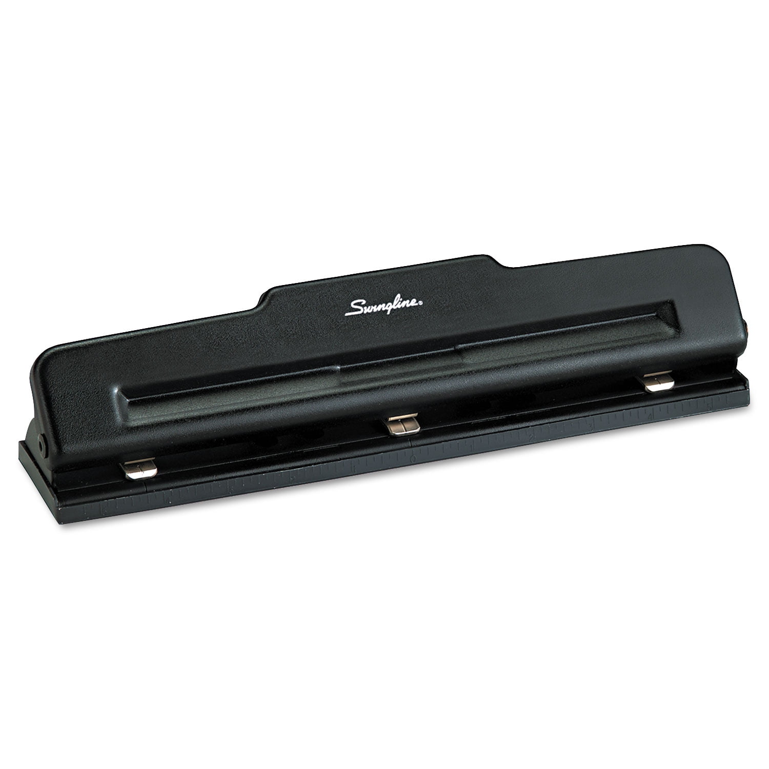 Swingline® 10-Sheet Desktop Two-to-Three-Hole Adjustable Punch, 9/32" Holes, Black