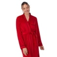 thumbnail image 5 of Aria Women's Stretch Velour Long Sleeve Wrap Sleepwear Robe with Pockets, Sizes XS-5X, 5 of 5