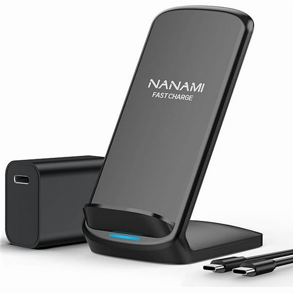 Fast Wireless Charger, Qi Certified Wireless Charging Stand with PD20W Adapter USB Charger for iPhone 16/16 Plus/16 Pro/16 Pro Max/15/14/13/12,10W for Samsung Galaxy S25/S24/S23/S22/S21/Note 20