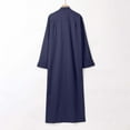thumbnail image 4 of Bcfgryg Male Solid Color Long Sleeve Robe Arabic Clothes Middle Skirt Robe Big and Tall Shirts Blue M, 4 of 5