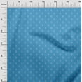 thumbnail image 3 of oneOone Cotton Jersey Medium Blue Fabric Asian Batik Floral Sewing Material Print Fabric By The Yard 58 Inch Wide, 3 of 5