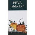 thumbnail image 2 of Autumn Harvest Fall Pumpkin Border Vinyl Flannel Backed PEVA Tablecloth 52x90 Oblong, 2 of 4