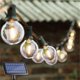 thumbnail image 4 of 2X G40 Luces LED de Energía Solar 18 Pies Luces de Cadena de Globo para Patio Al Aire Libre Decoración de Patio de Bistró 1,5W 10 Bombillas, 4 of 5