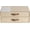 Cream, variant on 2-Drawer Canvas Fiberboard Easy Pull Handle Document Letter Box | Desktop Drawers for Loose Papers and Documents | Desktop Storage Drawers with Leather Handles | 13.1” x 10” x 5.7” | Blue