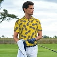 thumbnail image 2 of Kdxio Summer Pineapple Print Men's Short Sleeve Polo Shirt,Midweight Men's Shirt, 2 of 6