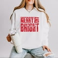 thumbnail image 6 of Merry and Bright Block Distressed - Women's Lightweight Garment Dyed Sweatshirt, 6 of 7