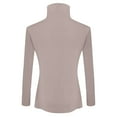 thumbnail image 4 of Gyexs Turtleneck Tops for Women Fall Winter Long Sleeve Shirts Basic Blouse Solid Color T-Shirt Slim Fit Tunic Tops Pink, Size S, 4 of 4