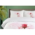 thumbnail image 4 of Ambesonne Floral Duvet Cover Sets, Romantic Love Rose Design, 2-Queen, Dark Coral Rose, 4 of 7