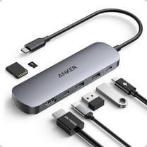 Anker USB C Hub, 7-in-1 Multi-Port USB Adapter for Laptops, 4K@60Hz USB C to HDMI Splitter, 85W Max Power Delivery, 3xUSBA & C 3.0 Data Ports, SD/TF Card, for Type C Devices (Charger Not Included)