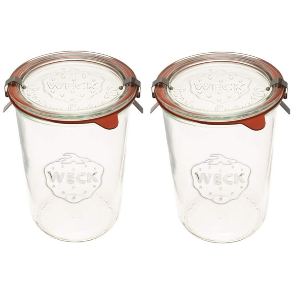 Set de 2 Frascos de Vidrio Herméticos WECK 3/4 L
