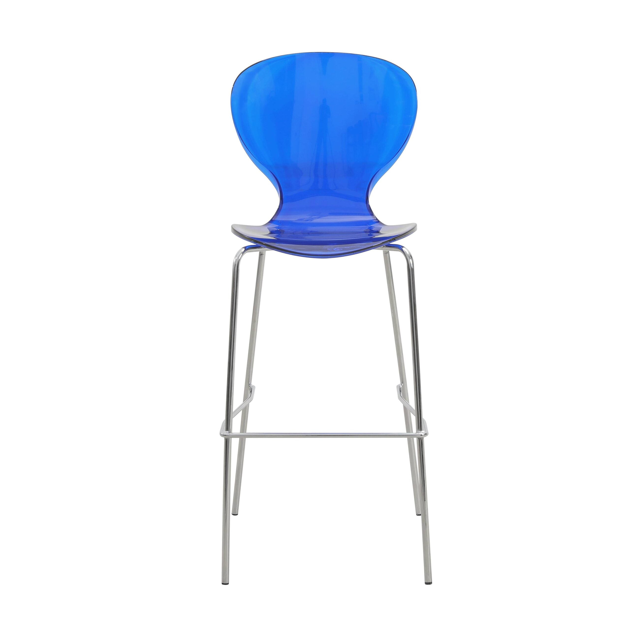 Acrylic Bar Stool With Foot Rest 23h X 15w X 12d 5 Styles of