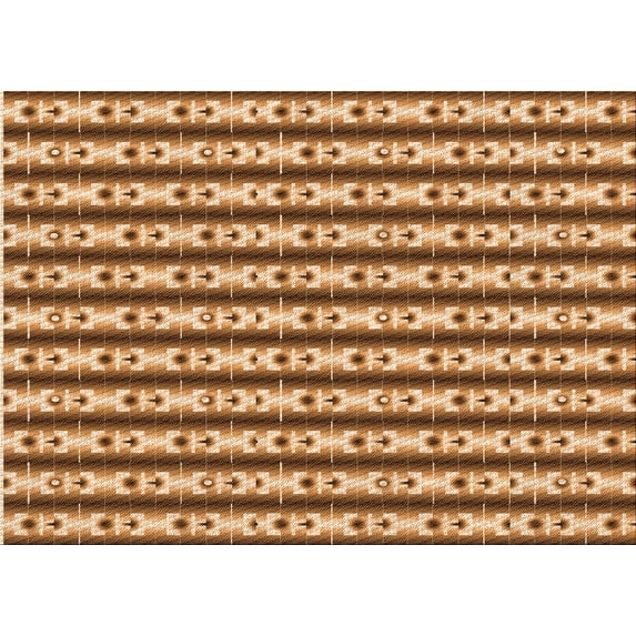 Ahgly Company Indoor Rectangle Patterned Yellow Orange Area Rugs, 3' x 5'