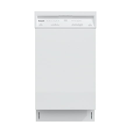 Honeywell 18 Inch Dishwasher with 8 Place settings, 6 Washing Programs, Stainless Steel Tub, UL/Energy Star- White