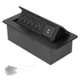 thumbnail image 1 of Toma De Escritorio, Tira De Alimentación Negra De Mano De Obra Fina AC125V 10A Con Puerto USB Para Oficina, 1 of 7