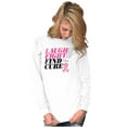 thumbnail image 3 of Laugh Fight Find Cure BCA Awareness Women's Long Sleeve T Shirt Brisco Brands X, 3 of 6