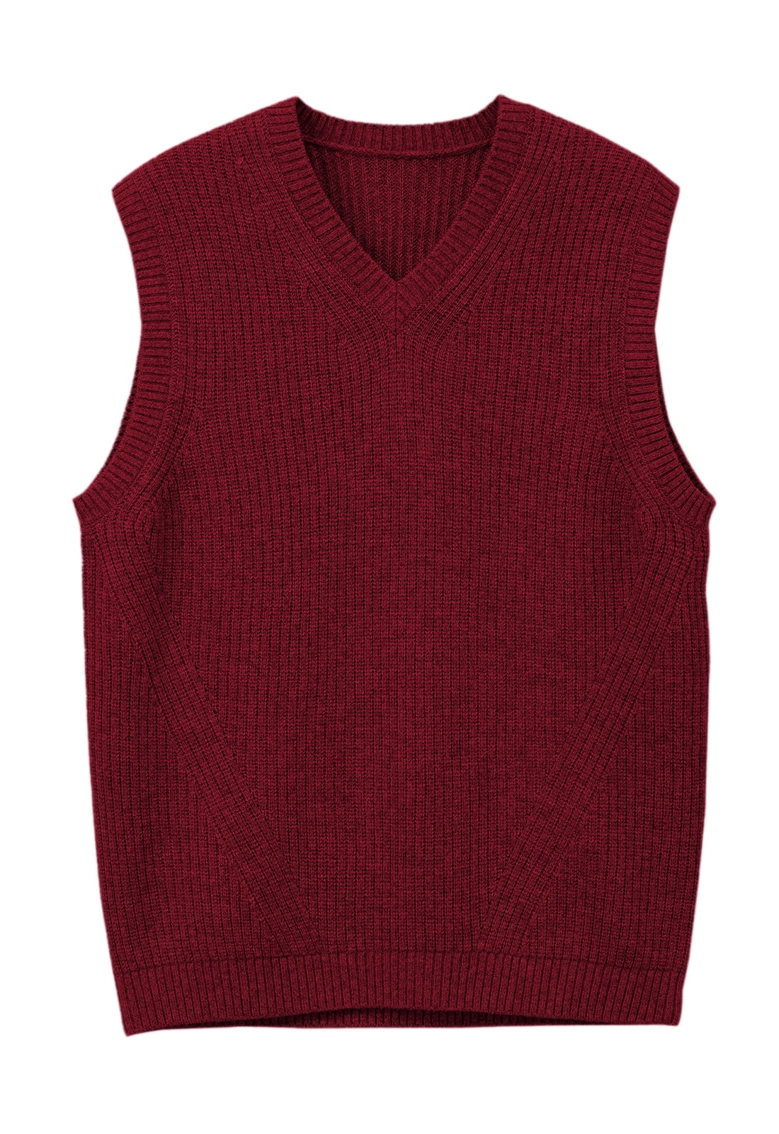 geleider Guinness gerucht Mens V-Neck Knitted Sweater Vest Solid Plain Sleeveless Pullover -  Walmart.com