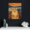 thumbnail image 4 of ARISTURING  Abstract Edvard Munch Canvas Wall Art Famous Art The Scream Funny Cat Aesthetic Poster Retro Print Paintings Orange Gallery Wall Decor Pictures for Bedroom Living Room, 4 of 4