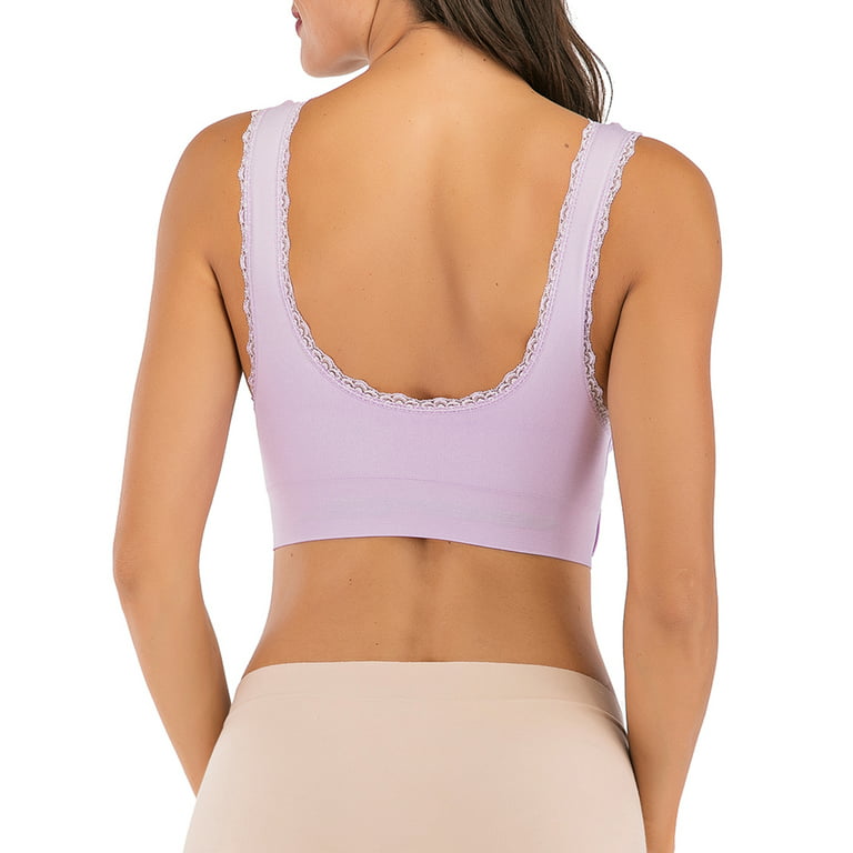 Lace Fitness Running Vest, Front Buckle Bras Size