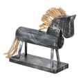 thumbnail image 2 of Caballo de madera Adorno Animal Estatuilla Caballo Estatua Escultura Decoración de mesa Adornos Regalos Artesanía Decoración de oficina ANGGREK Otros, 2 of 8