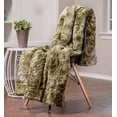 thumbnail image 2 of Chanasya Fuzzy Faux Fur Throw Blanket - Light Weight Blanket for Bed Couch and Living Room Suitable for Fall Winter and Spring (60x70 Inches) Green, 2 of 8