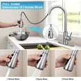 thumbnail image 4 of Brushed Nickel Touch Sensor Kitchen Faucet Pull Down Sprayer Sink Mixer Faucets, 4 of 8