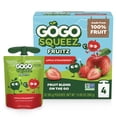 thumbnail image 2 of (12 pack) GoGo squeeZ No Sugar Added Apple Strawberry Applesauce Pouches, 3.2 oz (4 Pack), 2 of 11