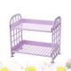 thumbnail image 5 of Estante de plástico de 2 capas para cocina, escritorio, sala de estar, baño, encimera, inodoro, organizador de almacenamiento (morado), 5 of 8