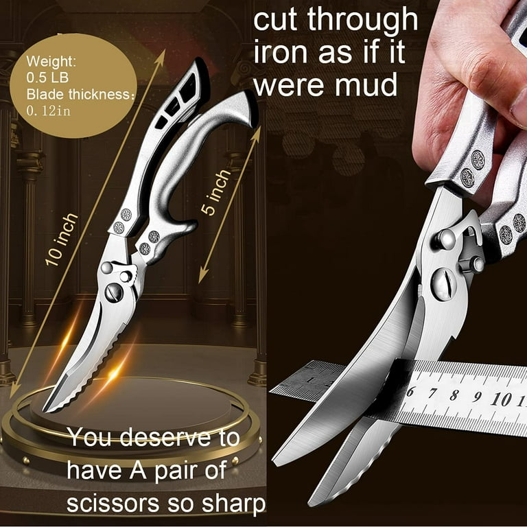  Best Kitchen Scissors with Sharp Blade - Professional Poultry  Shears Stainless Steel Multi-Function: Home & Kitchen