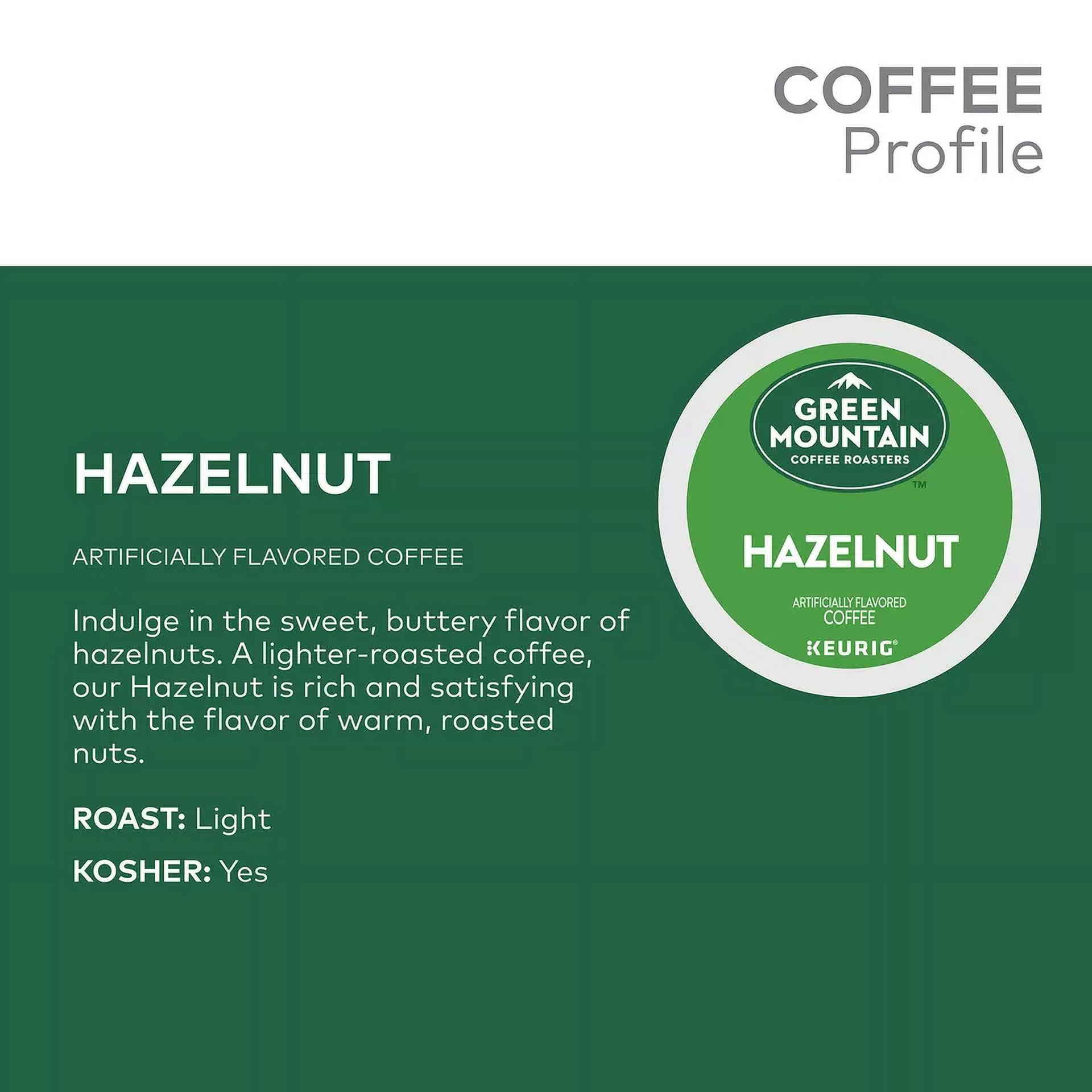 Green Mountain Coffee Roasters Hazelnut, Single-Serve Keurig K-Cup Pods, Flavored Light Roast Coffee, 96 Count