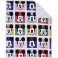 thumbnail image 1 of Mickey Mouse Flannel Face Reversible Sherpa Fleece Throw, 2 Sided, 100%, 1 of 4