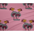 thumbnail image 4 of oneOone Polyester Lycra Fabric Bird & Mushroom Block Printed Craft Fabric BTY 56 Inch Wide, 4 of 4