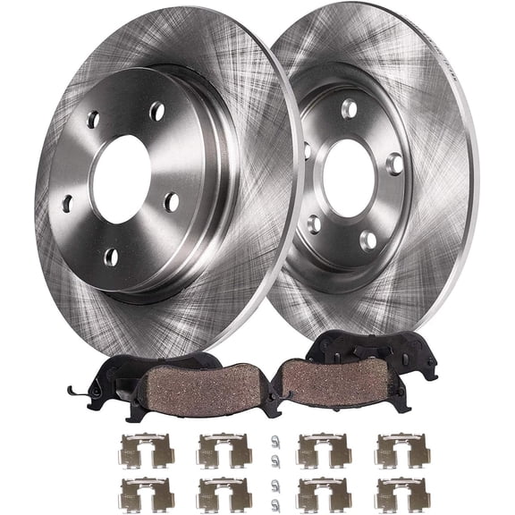 Detroit Axle - Rear Brake Kit for Toyota 2009-2013 Matrix Pontiac Vibe, Disc Brake Rotors Ceramic Brake Pads 2009 2010 2011 2012 Replacement