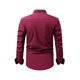 thumbnail image 4 of Blusa y camisa de manga larga con cuello vuelto para hombre, cárdigan liso de moda con cuello vuelto, camisa de negocios con botones, blusa de poliéster para hombre, 4 of 8