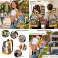 thumbnail image 5 of ZUXONGSY Cartoon Helicopter Print Clear Backpack Set for School, 3 Pcs See Through Transparent Bookbag with Mesh Pockets, Lunch Bag & Pencil Case, Back to School Must-Have, 5 of 5