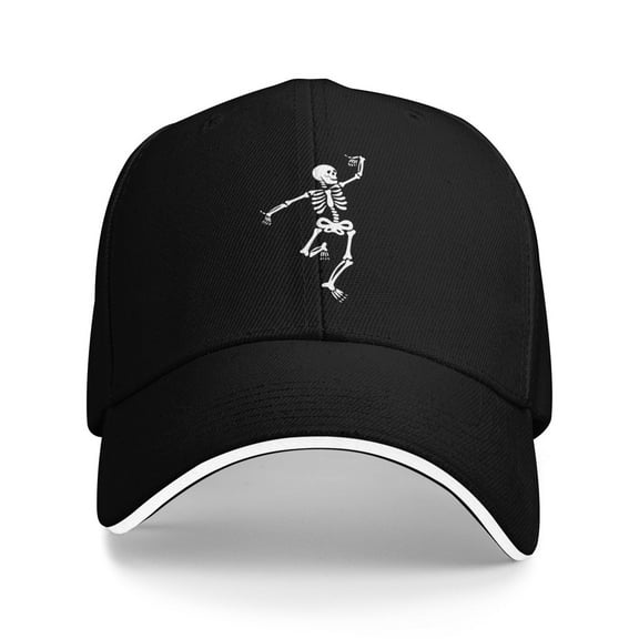 Dancing Skeleton Unisex Sandwich Cap Classic Baseball Capunisex Adjustable Casquette Dad Hat