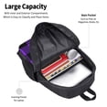 thumbnail image 5 of Vsdgher Purple Buffalo Plaid Print Backpack for Women Men School Bookbag with Laptop Compartment for College Work Travel, Simple Fashion Casual Daypack, Fit 15" Laptop, 5 of 8