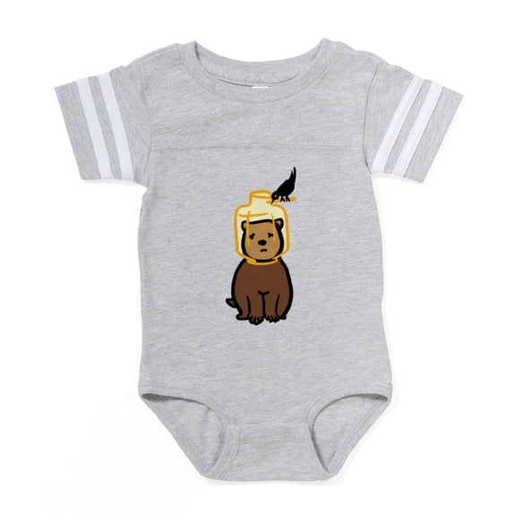 CafePress - Bird Feeder Bear - Cute Infant Baby Football Bodysuit