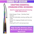 thumbnail image 5 of Cross Edge Curved Spring Scissors 5 Inch Stainless Steel Precision Eyebrow & Eyelash Shaping & Trimming Scissor, Snips Squeeze, Embroidery, Knitting Micro Tip Craft Scissors (Rainbow), 5 of 18