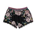 thumbnail image 2 of P.J. Salvage Womens Floral Print W/Lace Pajama Shorts, Black, Small, 2 of 2