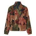 thumbnail image 6 of Jackets for Women Winter Coat Jackets Flannel Stand Collar Jacket(Leopards Jungle Lush Vibrant Pattern,Size:S-4XL), 6 of 7