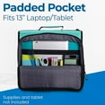thumbnail image 6 of Case-it The Universal Zipper Binder - 2 Inch O-Rings - Padded Pocket That Holds up to 13 Inch Laptop/Tablet - Multiple Pockets - 400 Page Capacity - Comes with Shoulder Strap - Spearmint LT-007, 6 of 7