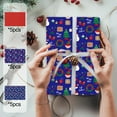 thumbnail image 7 of Christmas Wrapping Paper, Gift Wrapping Paper, Vintage-Style Christmas Kraft Paper with Multiple Festive Patterns, 5-Pack Multicolor Sheets, 74x50cm Each, 7 of 7