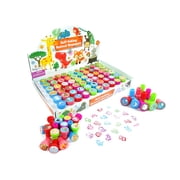TINYMILLS Animals 60pc Pre-Inked Stamps for Kids, Birthday Party, Party Favors